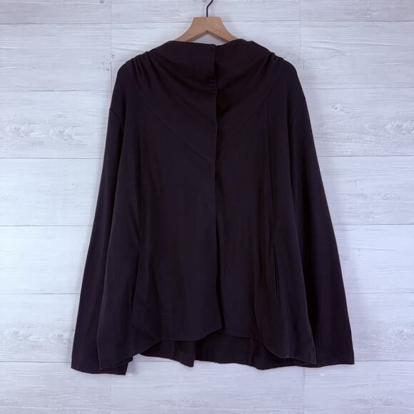 Eileen Fisher High Collar Jacket Size 2X Black Organic Cotton Classic Mature NWT - Picture 4 of 16